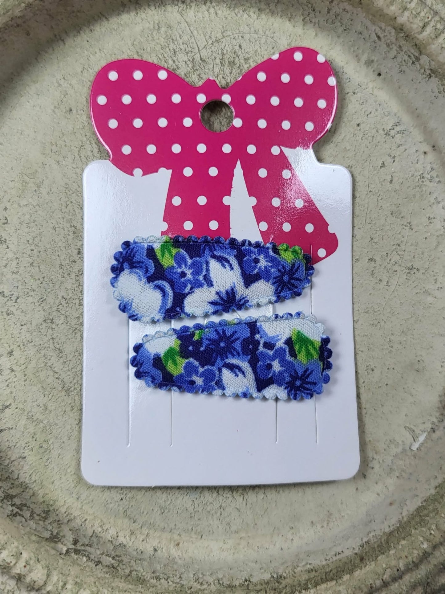 Baby klikspeld blauwe bloemen