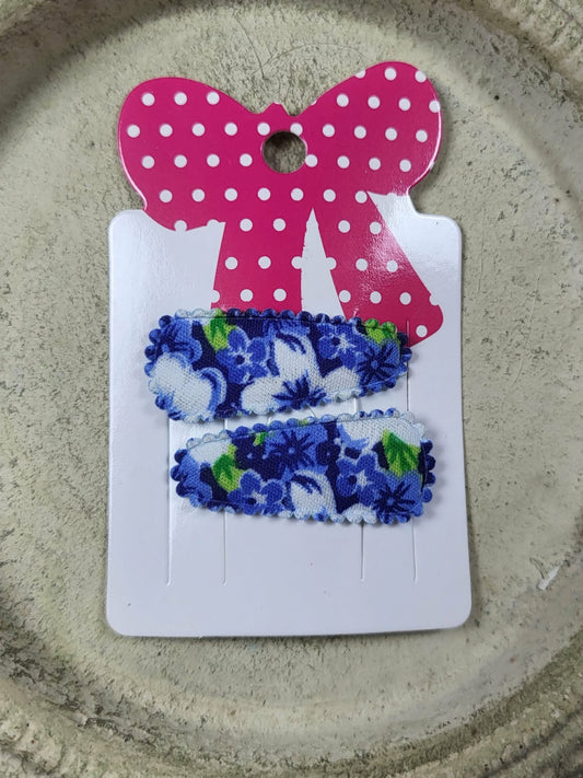 Baby klikspeld blauwe bloemen