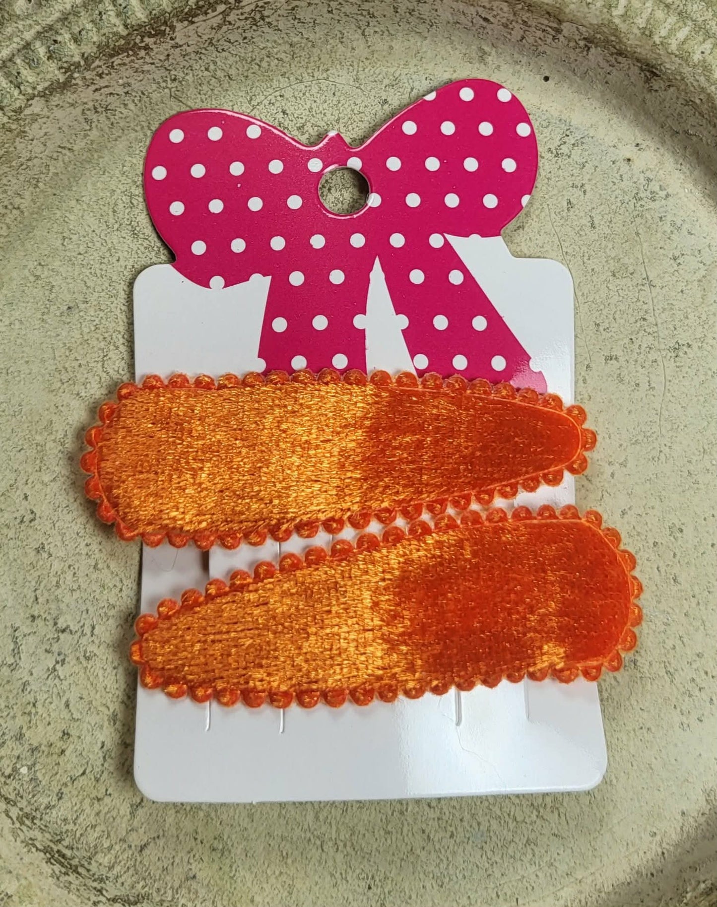 Kind klikspeld fluweel oranje