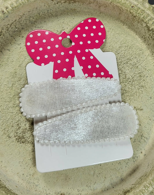 Kind klikspeld fluweel wit