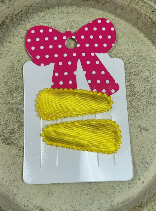 baby klikspeld satijn geel