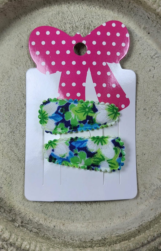 Baby klikspeld groene bloemen